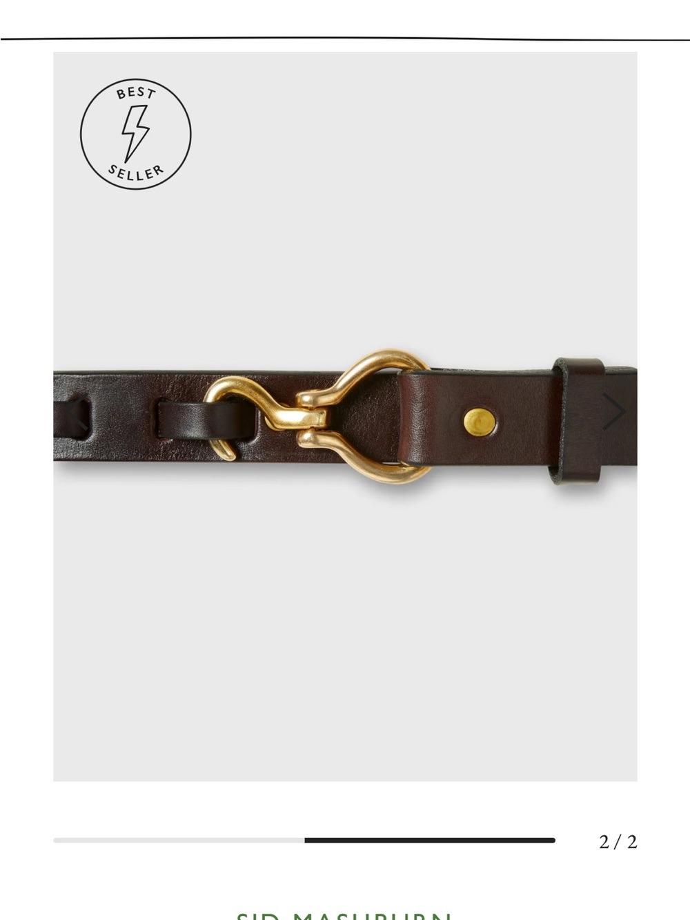 Sid Mashburn Horsepico belt 36inch NWT